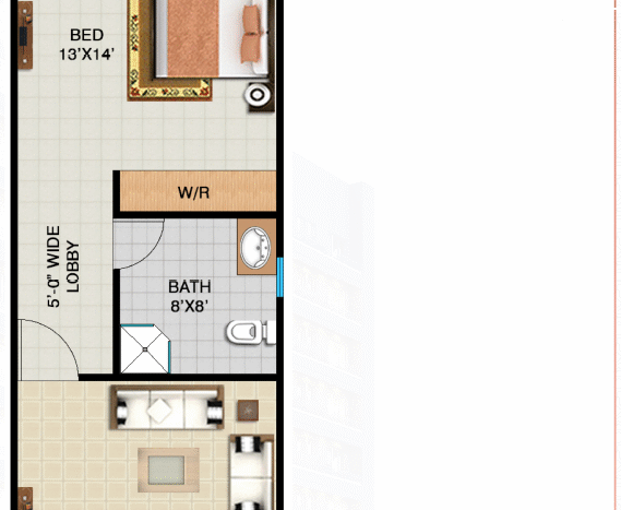 1 Bed Layout