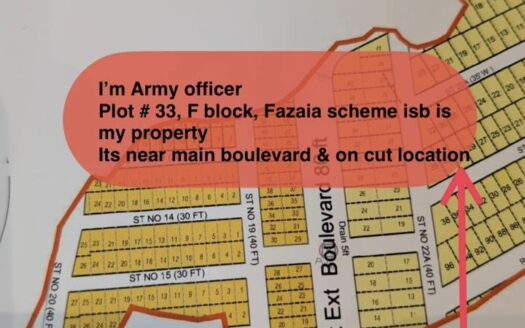 My 10 Marla plot in Fazaia Housing Scheme Isb