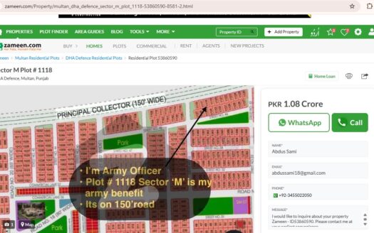 My kanal Residential plot for sale