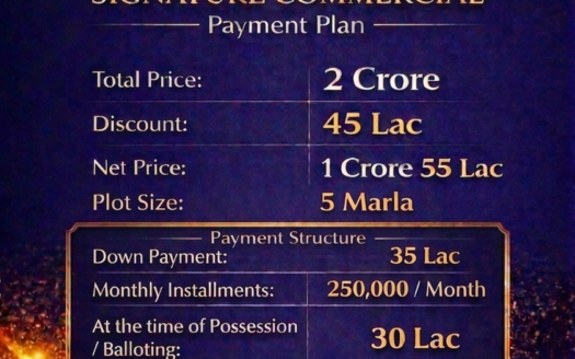 Saffron city 5 marla commercial Golden short term investment opportunity