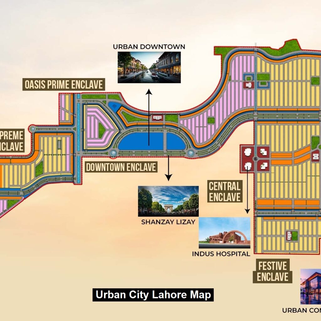 Urban City Lahore Map